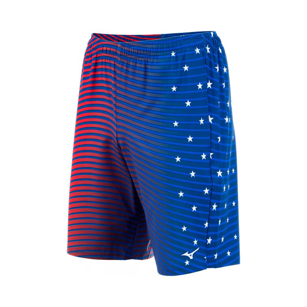 Mens Mizuno 10" Printable Shorts Navy Philippines (GBXYWN208)